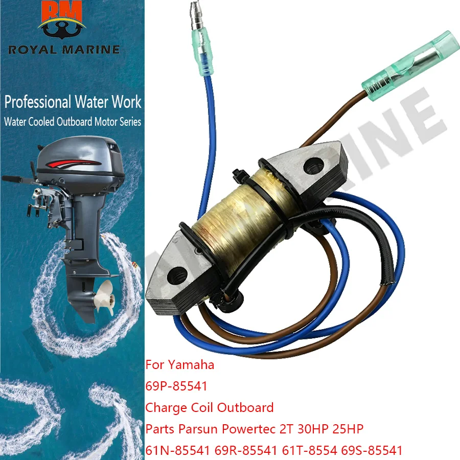 

For Yamaha 69P-85541 Charge Coil Outboard Parts Parsun Powertec 2T 30HP 25HP 61N-85541 69R-85541 61T-8554 69S-85541