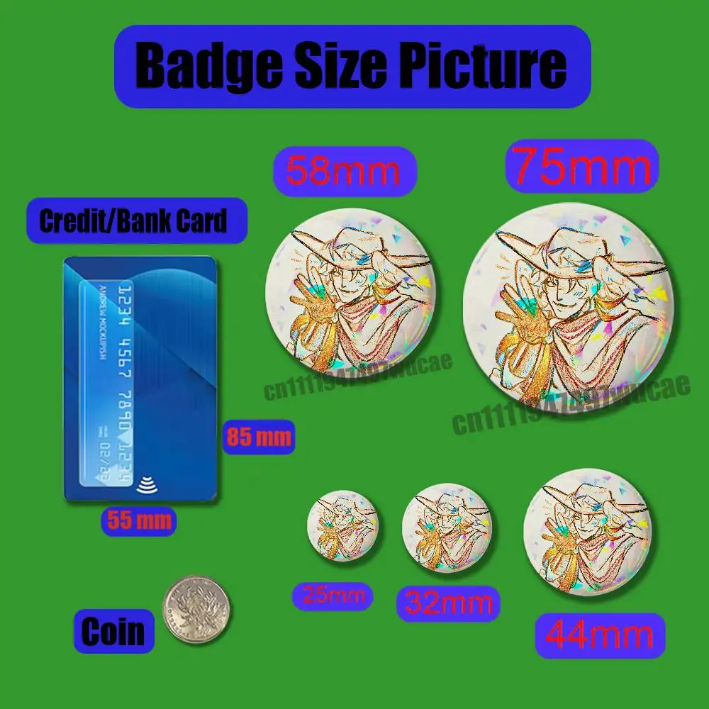 For E-Epic The Musical Telemachus Badge Case Custom Pin Insignia Emblem Round Clothes Brooch Button Laser Cover