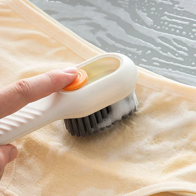 Shoe Brush Automatic Liquid Discharge Multifunctional Deep Cleaning Soft Bristles Household Laundry Cleaning Brush for Daily Use