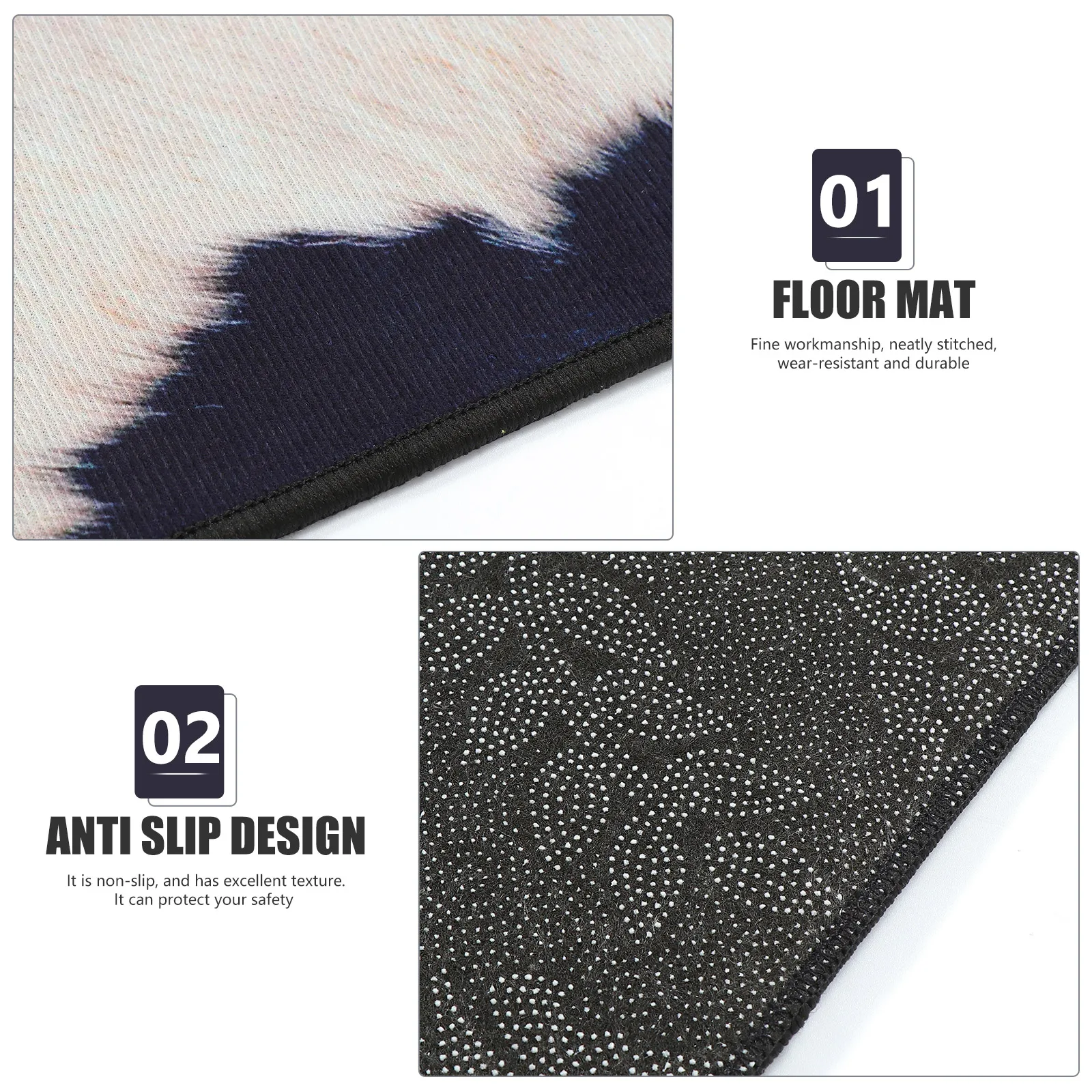 

Creative Anti-Slip Floor Mat Animals Pattern Comfortable Decorative Carpet For Bedroom Living Room Bathroom Home Use Non-Slip