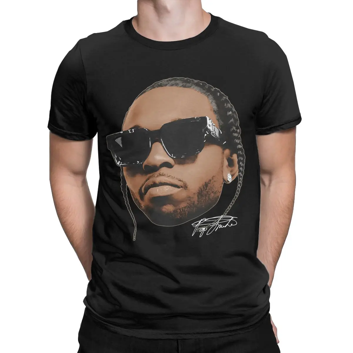 Pop Smokes Rapper Heads Hip Hop T Shirts Apparel Men Women's Cotton Unique T-shirt Short Sleeve Tops Birthday Present