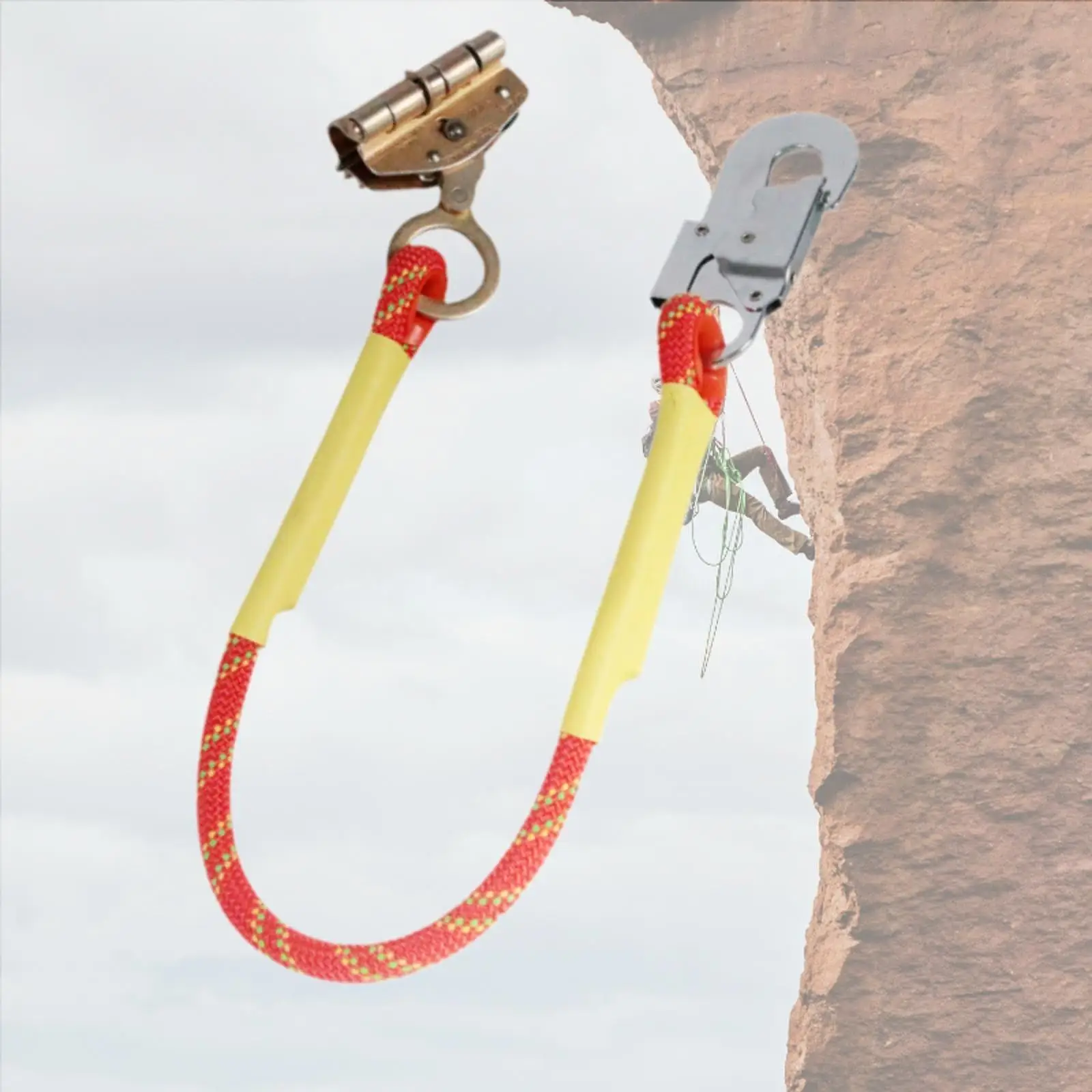 

Nylon Rope Self Locking Fall Arrester Fall Protection 6 kN Pull Force Rope Grab for Cave Exploration High Altitude Operations