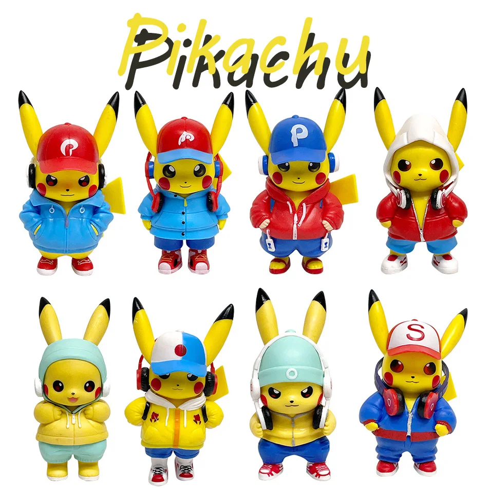 

Brand New Pokémon Anime Figurine Musical Pikachu Figurine Blind box Decorative Model Desktop Car ornaments