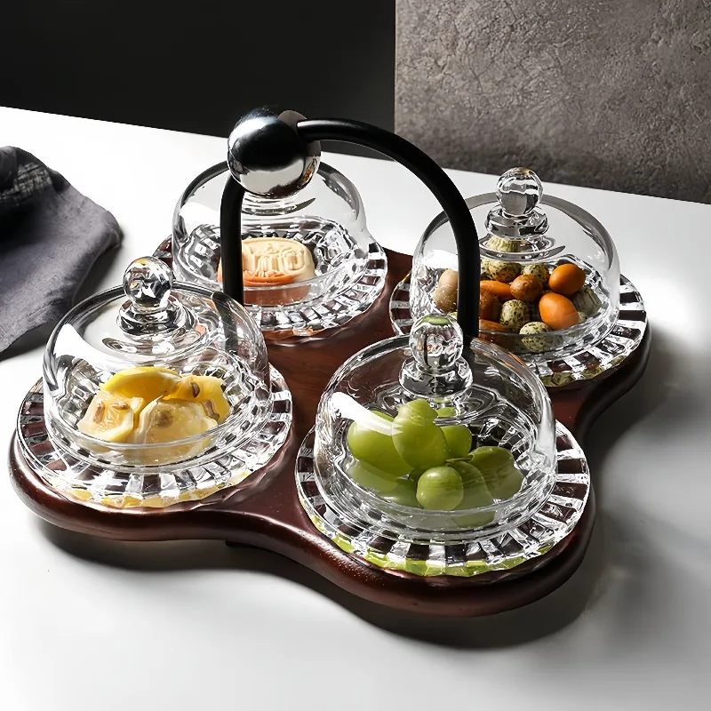 Exquisite afternoon tea, tableware, beauty salon, dried fruit tray, grid tray, hotel commercial, premium fruit tray with lid