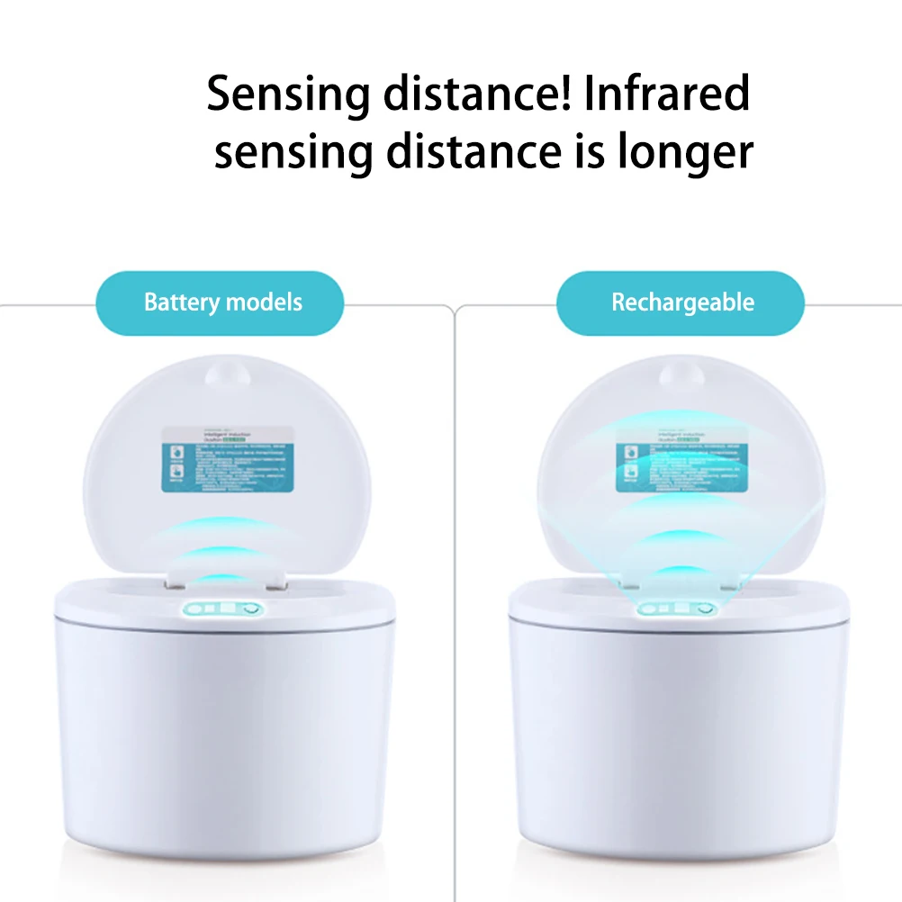 Desktop Sensor Waste Basket Multi Functional Automatic Desktop Sensor Trash Can Quick Opening Electric for Office for Rubbish