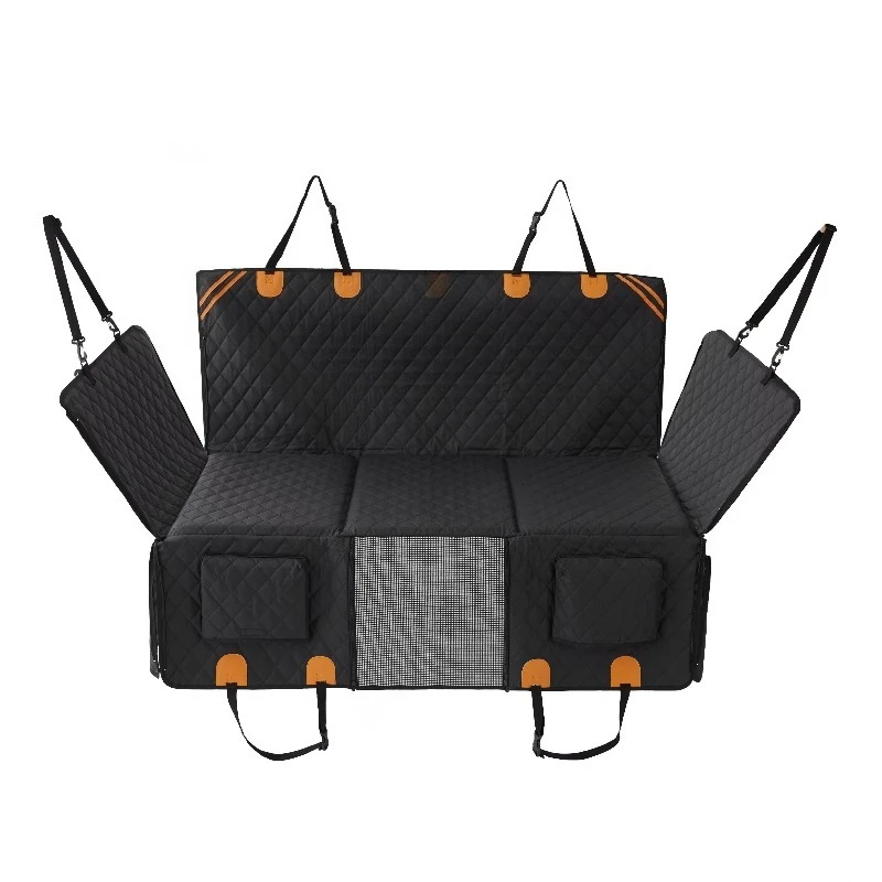

8 Ply Hard Bottom Waterproof Dog Car Seat Cover Non Slip Hammock 400 lbs Rear Seat Extender
