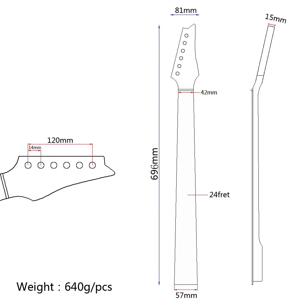 

Клен из палисандра, 24, незаконченный гриф электрогитары, оранжевый горошек, инкрустация, инструмент «сделай сам», инструмент для изготовления гитары на заказ
