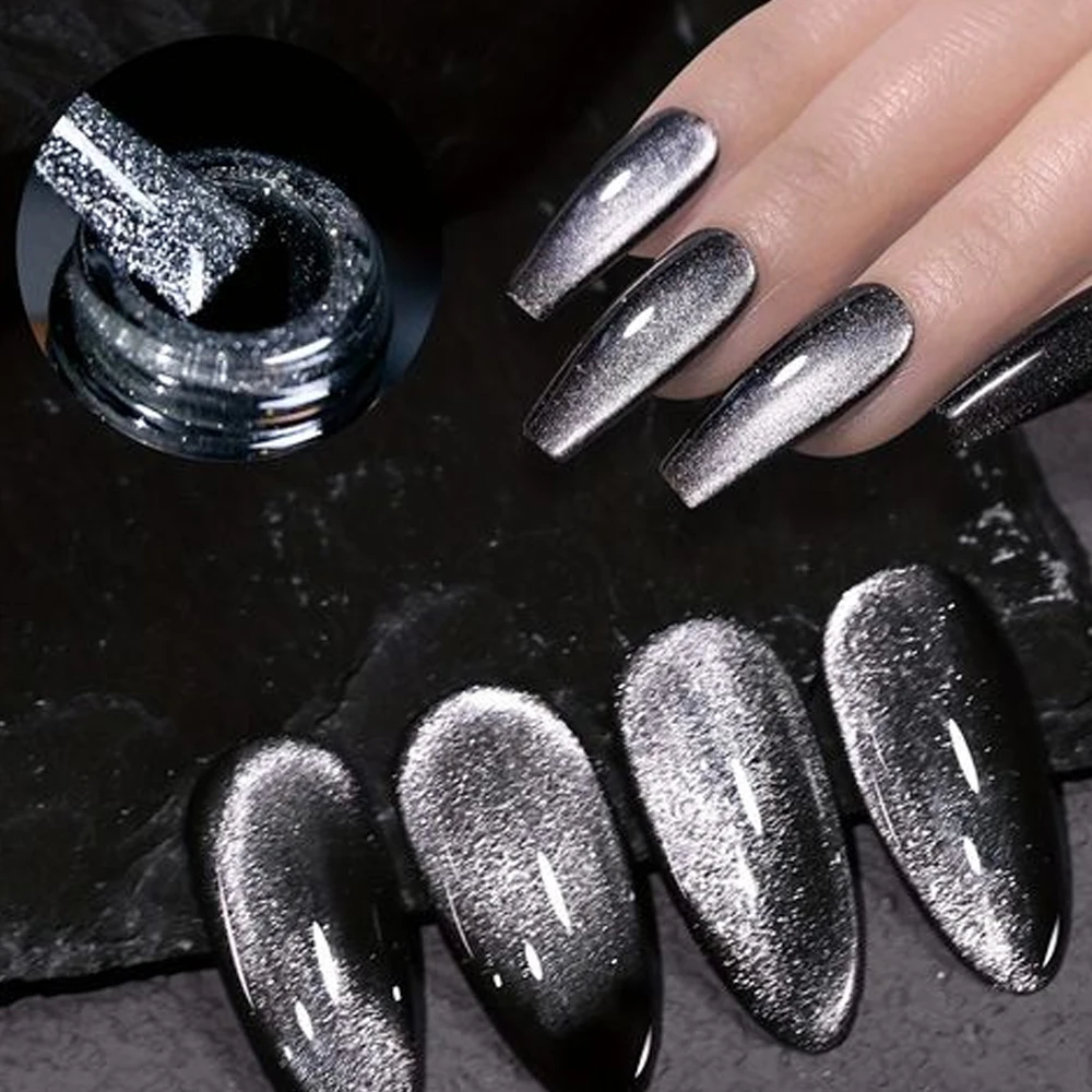 KODIES 젤 슈퍼 캣 아이 탑 코트 젤 매니큐어 15ML 세미 퍼머넌트 UV/LED 소크 오프 글리터 마감 레진 매니큐어 네일 아트