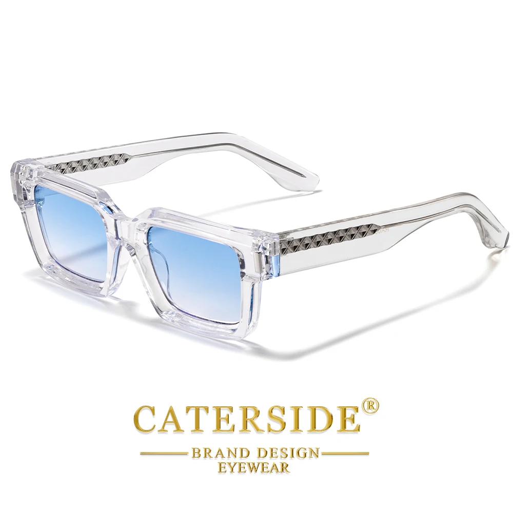 CATERSIDE Neue Retro Herren-Sonnenbrille Hochwertige Quadratische Sonnenbrille mit Dickem Rahmen Damen Outdoor-Reise-Fahrbrille UV400 – Detail 15