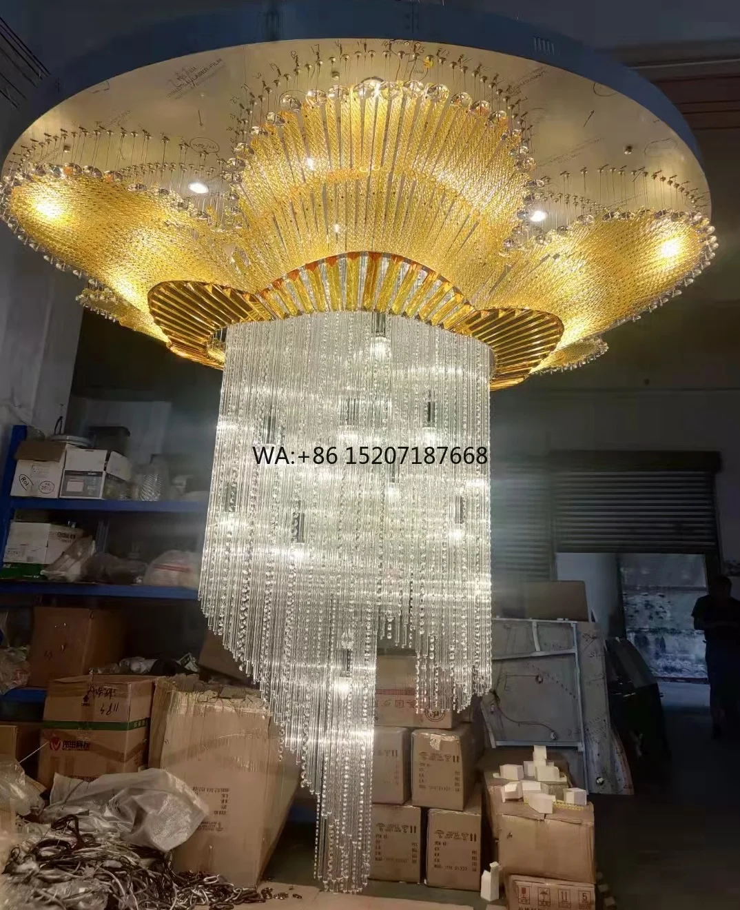 Modern Extra Large Oval Chandelier for Living Room Custom Factory Design with Adjustable Height for Hotel Decoration
