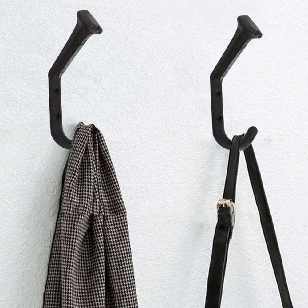

Cast Iron Hook Coat Hooks Wall Mounted Simple Retro Hanging Storage Door
