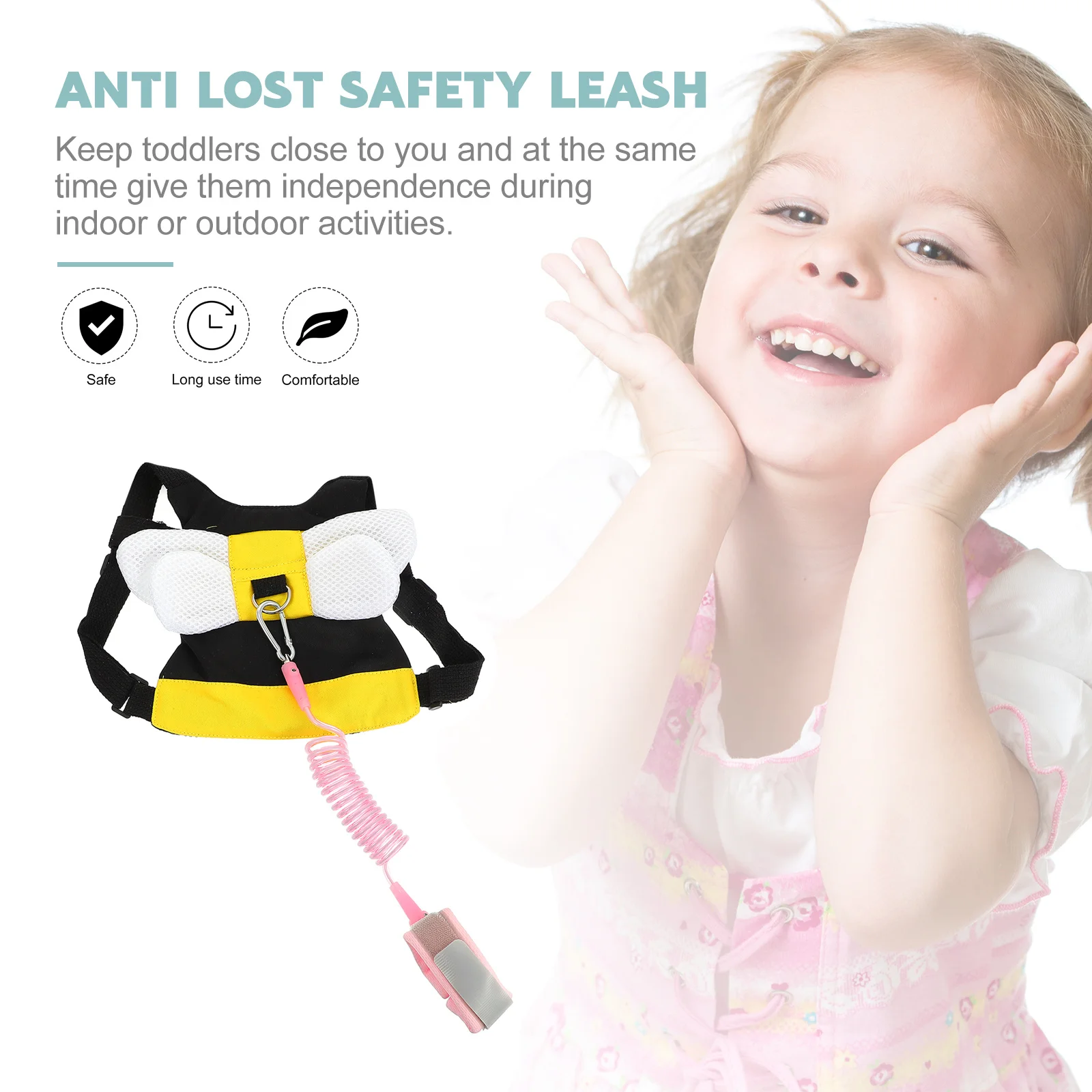 

1Set Anti Lost Safety Strap Toddler Adjustable Harness Leash Walking Breathable Comfortable Anti Lost Belt