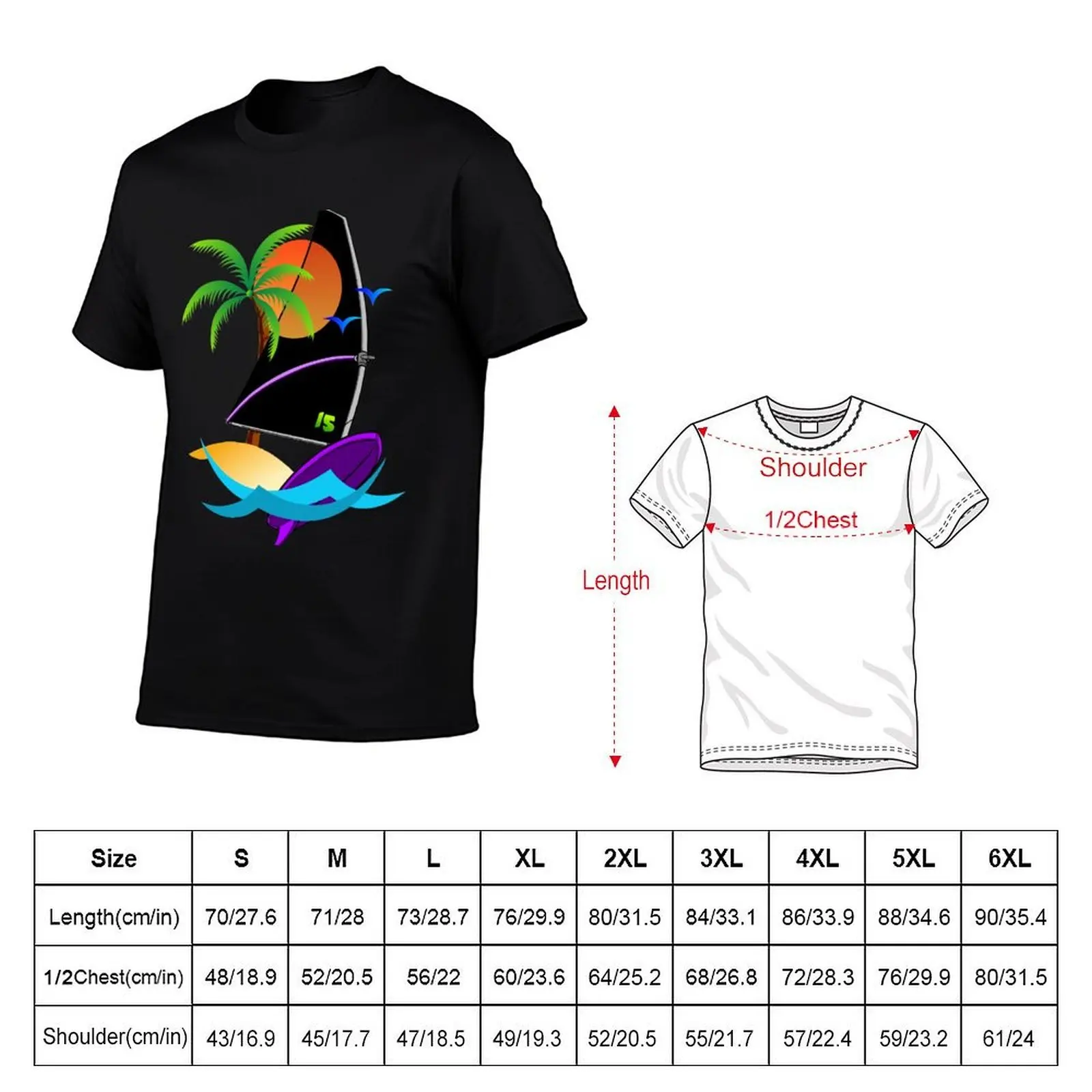 Windsurfing T-Shirt basketball graphic tees sweat t shirts men