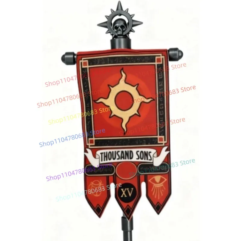 Klocki MOC Flaga Bojowa Legionu Akcesorium Mini Figurka Model do Składania Dekoracja Anime Gra Zabawka Prezent Kolekcjonerski