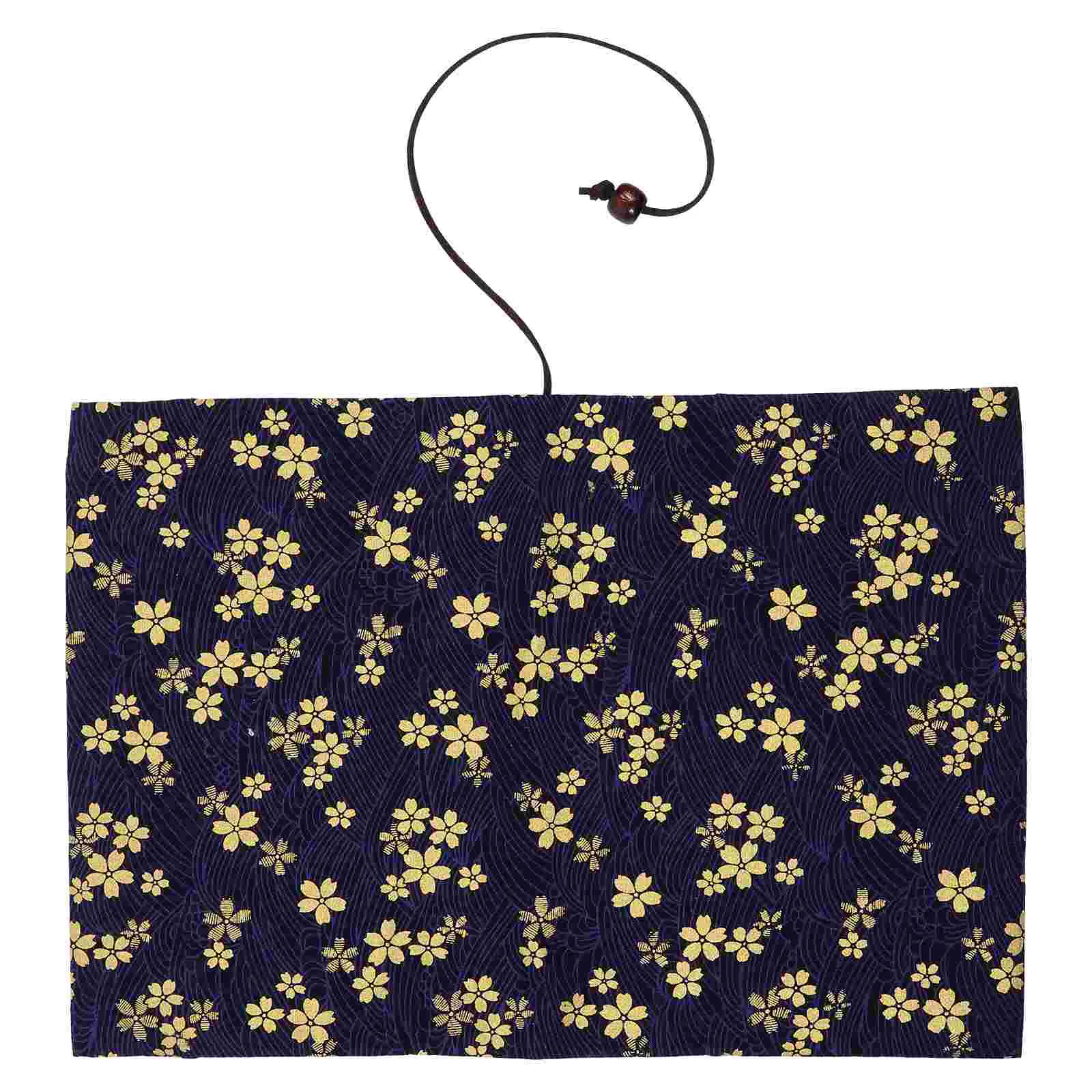 Bronzing Hand Ledger Book Cover Cherry Blossom Sleeve Protective Hand-made Fabric Blossoms Cloth Child