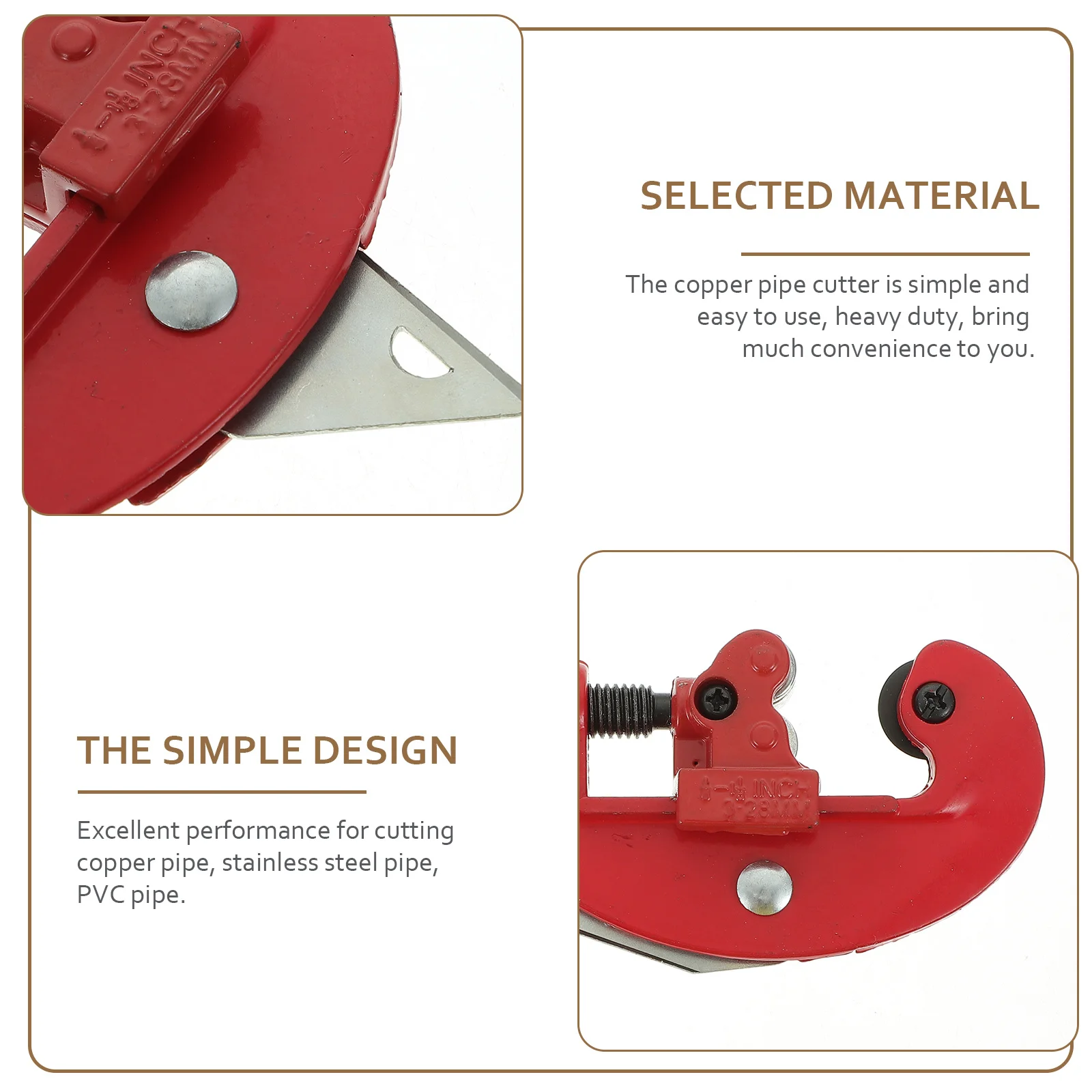 

1 set 1 Set Bearing Heavy Duty Tube Cutter For Copper Pvc Stainless Steel Pipes Tubing Cutting Tool Lightweight Hand Tool