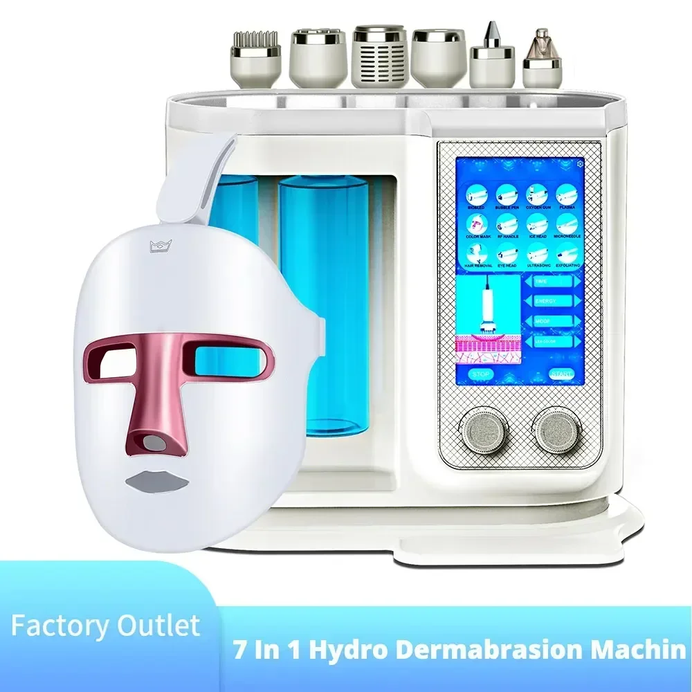 7 In 1 H2O2 Hydro Dermabrasion RF Bio Lifting Spa Facial Hydro Facial Microdermabrasion Machine Water Dermabrasion Beauty Machin