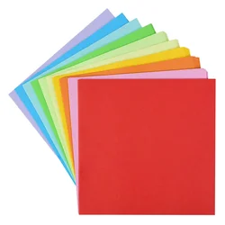 100pcs Origami Square Paper Double Sided Folding Lucky Wish Paper Crane Craft DIY Colorful Scrapbooking 8x8/10x10/12x12/15x15cm