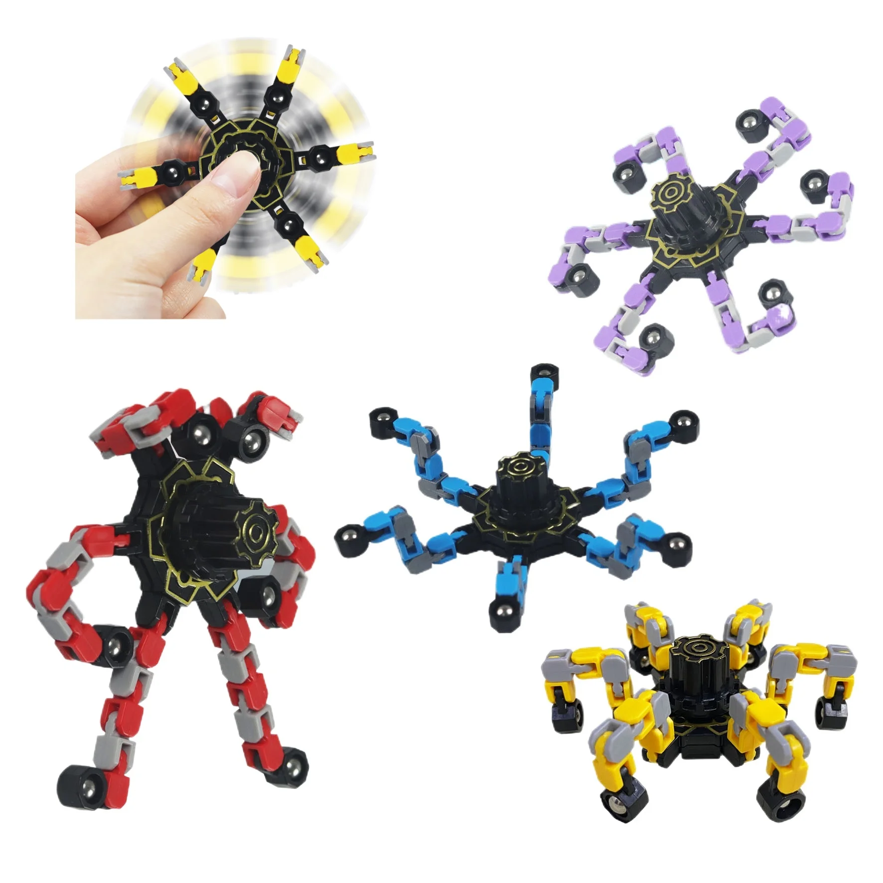 Dedo giroscópio descompressão brinquedo rotador conversível alívio da fadiga presentes fidget spinner para crianças e adultos