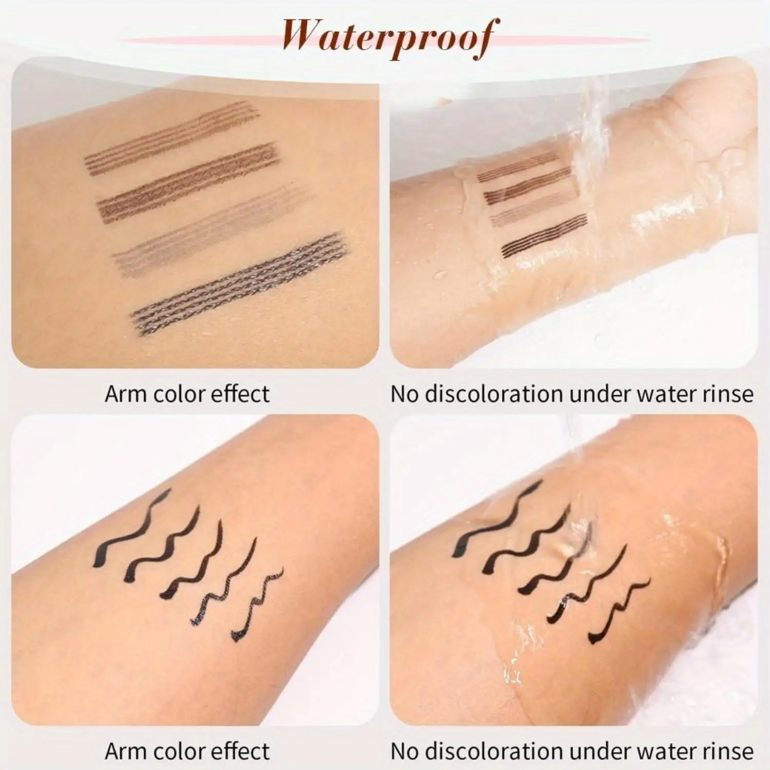 2-in-1 magisch wenkbrauwpotlood, verbeterde wenkbrauwcontourpen Waterdichte 3D Microblading wenkbrauwpotlood Contouring Pen