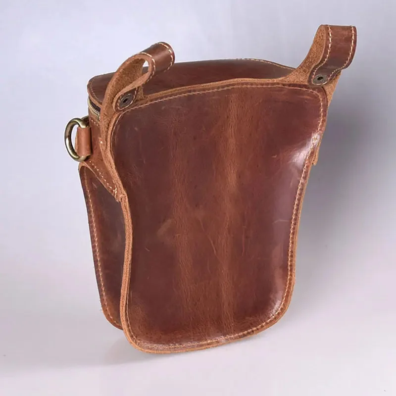 Echt für Männer Echt ledergürtel hoch Vintage Herren Motorrad Hüft tasche männliche Hüfte Gürtel taschen Tasche