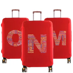 Travel Luggage Covers Suitcase Cover Protector Reusable Washable 18-32inch Text Letter Printed Pattern Series Travel Accessories