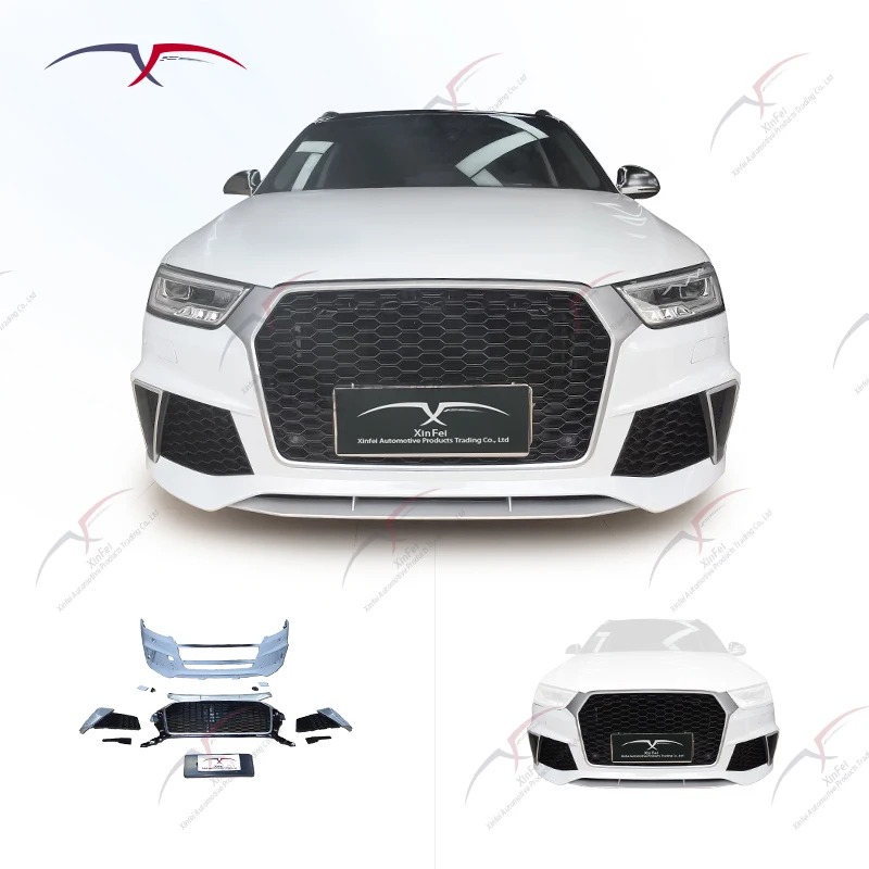 

Suitable for Q3 2016-2018 Upgraded RS Q3 Body Kit PP Material Modified Car Front Bumper Car Grills