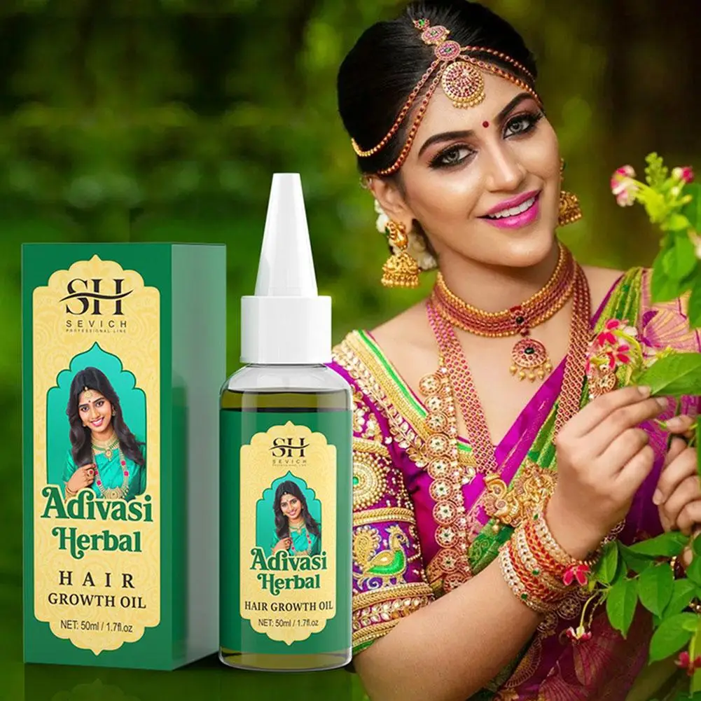 50ml Original India Oil Adivasi Herbal Hair Oil Rosemary Oil For Men Ayurvedic Anti Hair Loss Regrowth Thicken Oils K5F4