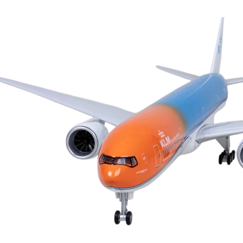 Boeing 777 KLM Royal Dutch Airlines 1/200 scale 31cm resin model airplane, children's toy, aviation collectible, miniature item