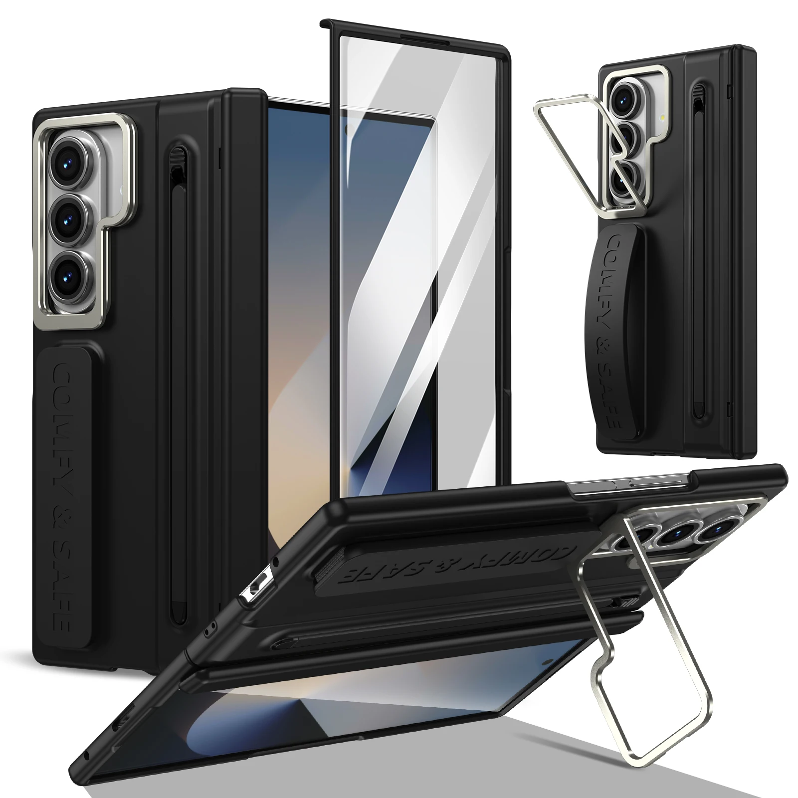 Étui en verre trempé avec stylet pour Samsung Galaxy Z Fold7 5G Fold 7 6 5 4 Fold6 Fold5 Fold4, protection de la charnière, coque de téléphone