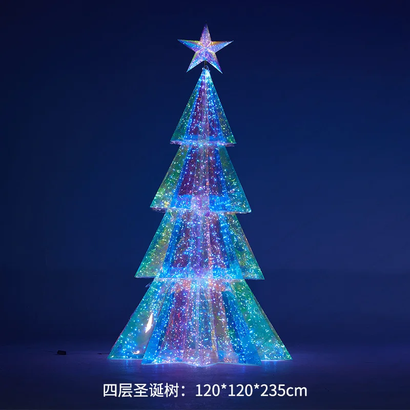 Симфония Лазер Рождественский Художественный Фестиваль Торговый Центр Meichen Культурный Туризм Ночная Сцена Рождественский Пейзаж Освещение Симфония Лазер Рождественский Художественный Фестиваль Торговый Центр Meichen Культурный Туризм Ночная Сцена Рождественский Пейзаж Освещение