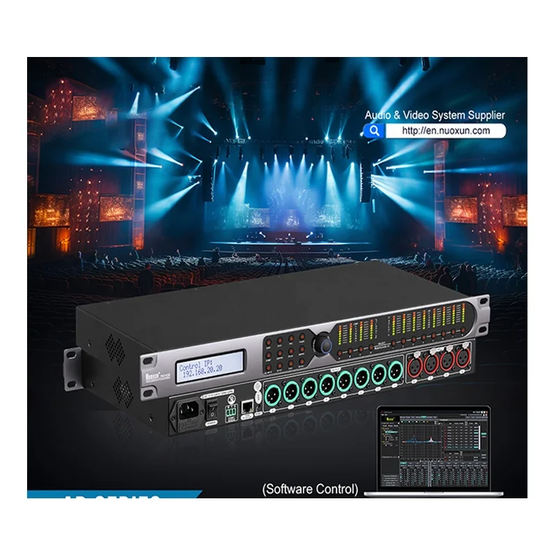 32-Bit DSP 4 * 8 digital audio processor for professional speaker accessories/waterproof speaker