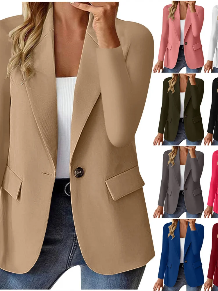 

Женский длинный открытый кардиган цвета све, маленький костюм, джет, осенний новый повседневный костюм, полиэфирная ткань, без утюга