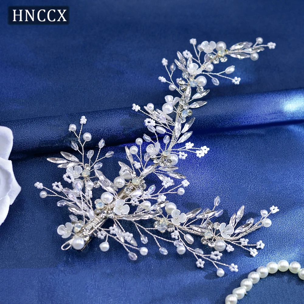 HNCCX fermagli per capelli con perle da sposa conchiglia fiore copricapo da sposa accessori per capelli da donna copricapo da diadema da sposa fatto a mano CP280