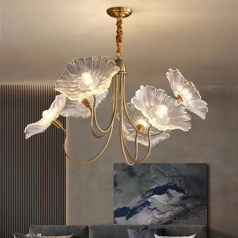 Imagem -04 - Nórdico Moderno Criativo Flor Candelabro Estilo Luxuoso Jantar Simples Designer Lâmpada Viva Quarto Personalidade