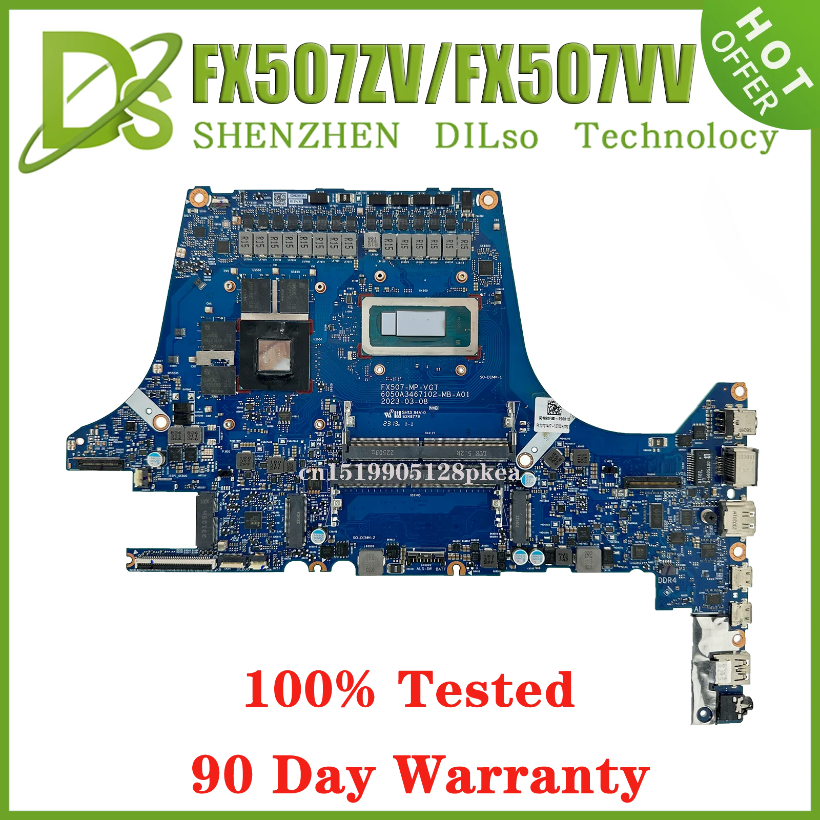 Płyta główna FX507ZV do Asus FX507ZU FX507 FX507ZI FX507VV FX507VI FX507VU FX707ZU4 FX707ZV4 FX707VU FX07V FX707VV 12/13 generacji — zdjęcie produktu 4