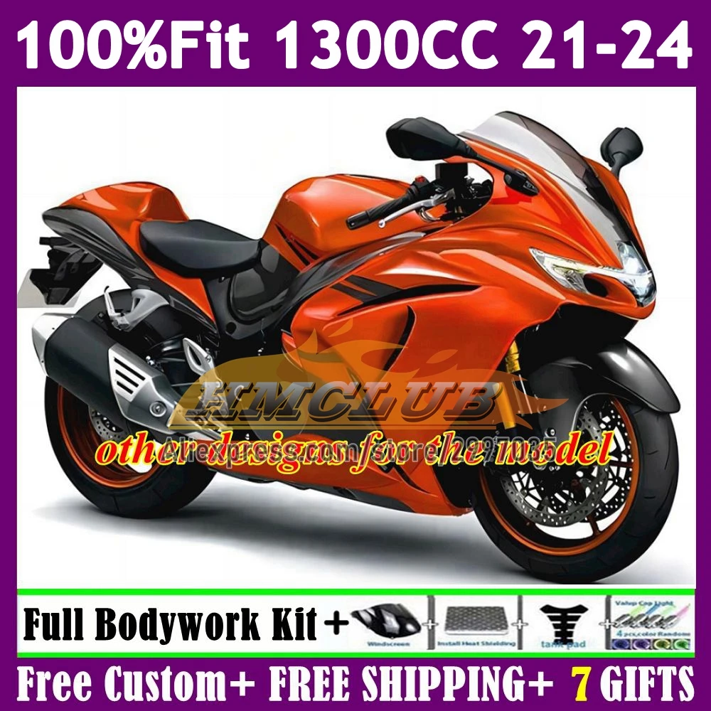 Glossy Black Injection Body For SUZUKI Hayabusa GSXR1300 GSXR 1300 CC 21 22 23 24 164No.0 GSXR-1300 2021 2022 2023 2024 Fairing