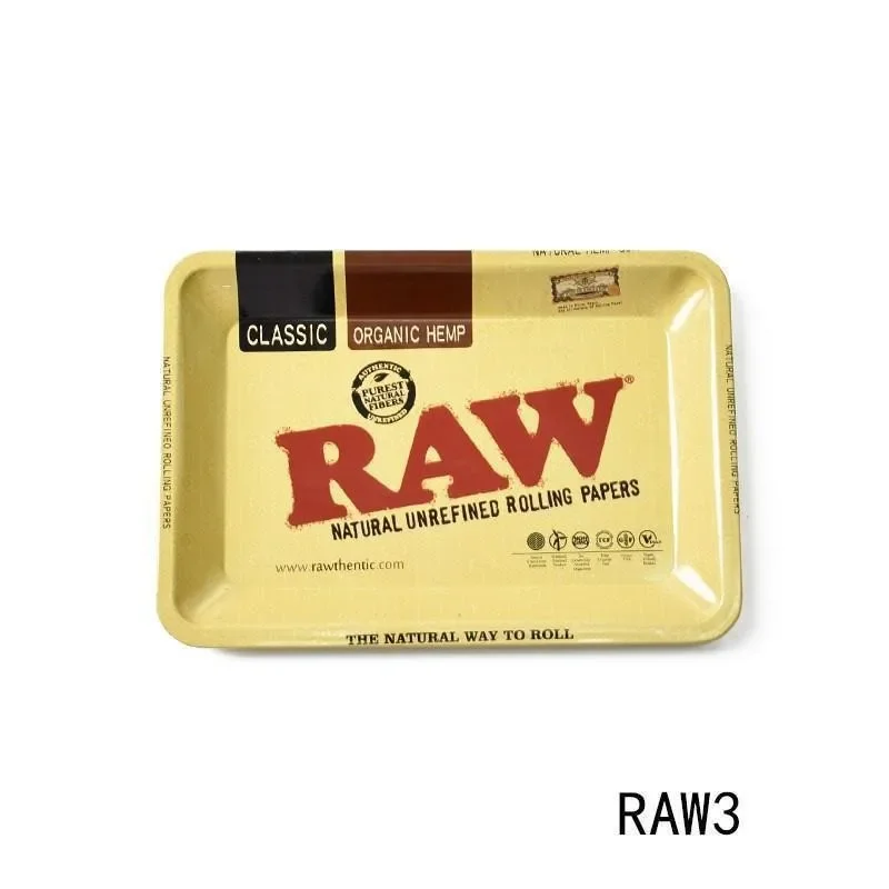 Colorful Metal Rolling Tray Tobacco Plate Cigar Smoking  Accessories Sundries Storage Container 180*125mm
