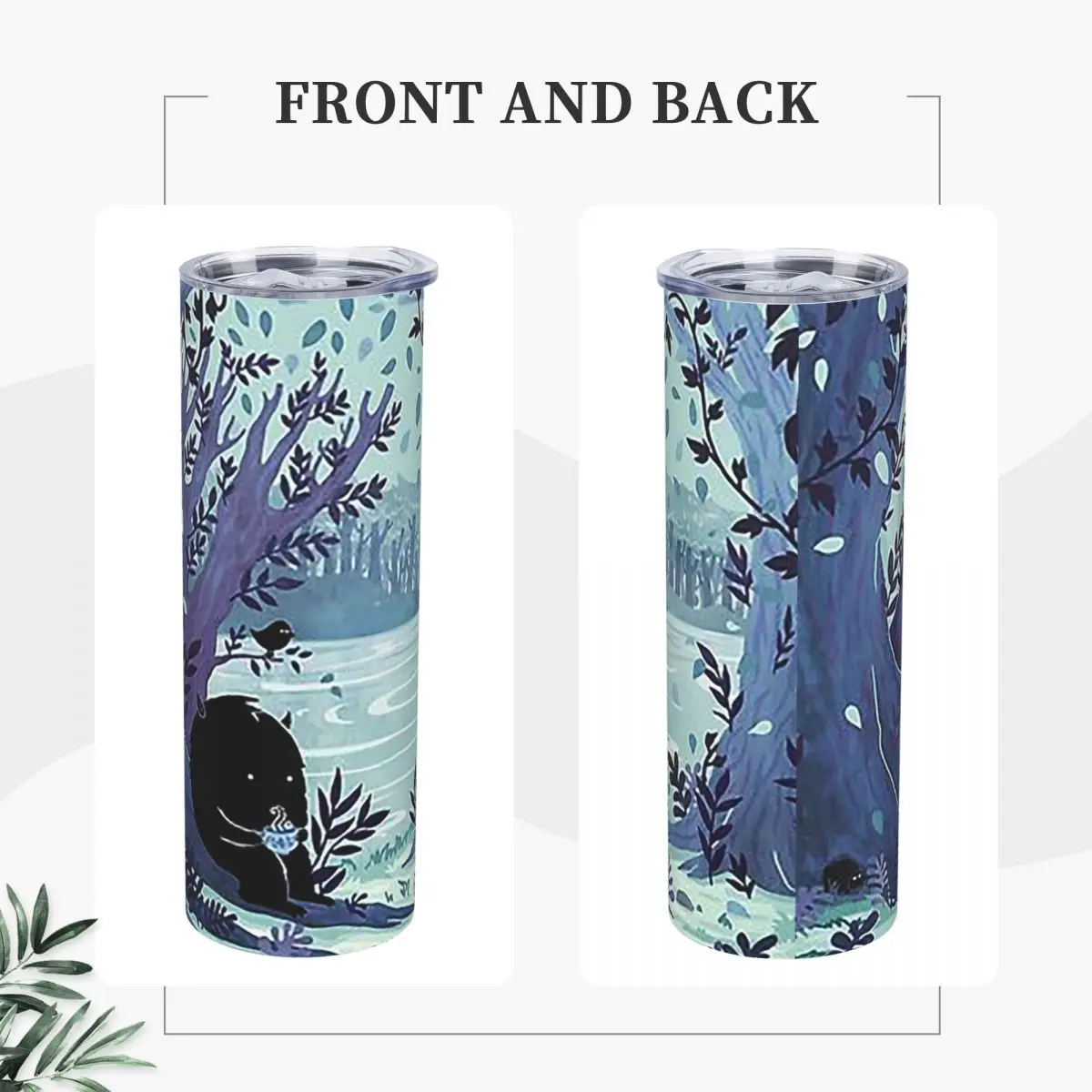 A Quiet Spot Of Stainless Steel Tumbler Vacuum Insulated Mugs Thermal Cold Cups Straws With Lid 20oz