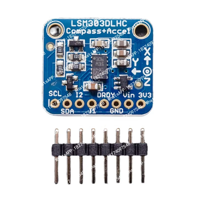 LSM303DLHC six-axis electronic compass, compass acceleration, magnetic field, high precision, 3.35V compatible
