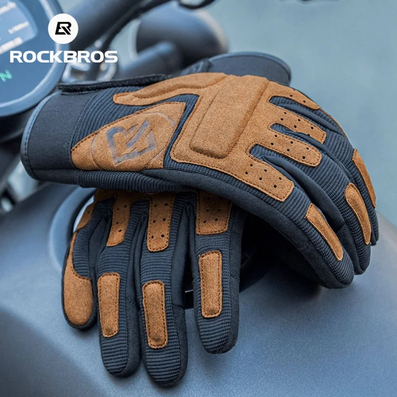 

ROCKBROS Bike Gloves Off Road Professional Motorcycle Motocross Touch Screen Shockproof Racing Gloves Men Women Cycling Gloves