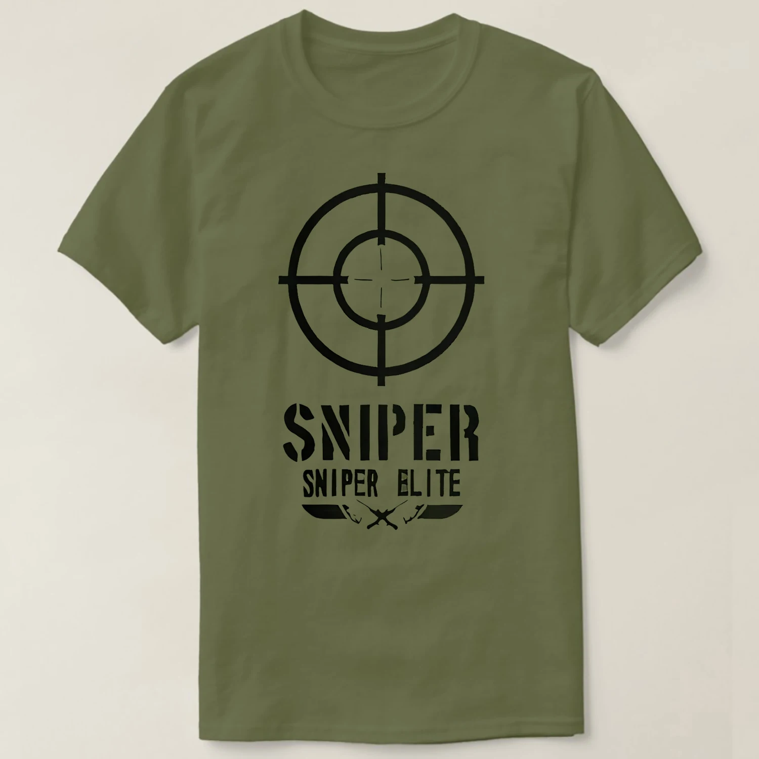 Funny Sniper Elite Target Graphic T-Shirt 100% Cotton O-Neck Short Sleeve Summer Casual Mens T-shirt Streetwear