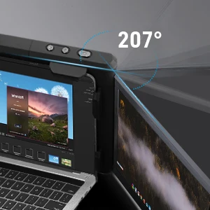 H1 Plus Monitor-Bildschirm-Extender, Dual-Laptop-Monitor-Bildschirm für Laptops, tragbarer erweiterter Laptop-Bildschirm