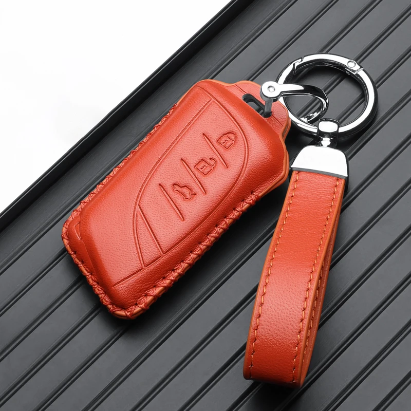 Leather Car Key Case Remote Cover Shell Holder Bag For Lexus New ES200 ES300h LS500h NX260 NX350h RX350h RX500h LC500h RZ450e