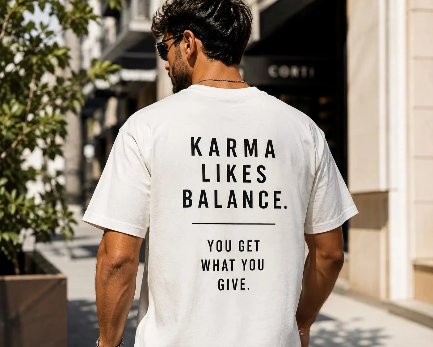 Karma Likes Balance Shirt, You Get What You Give Tee, Inspirational Quote T-Shirt, Positive Mindset Gift, Minimalist Unisex Tee