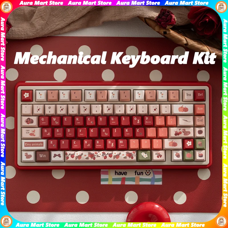 URE UR82 Mechanical Keyboard Kit Wireless Bluetooth Tri-mode RGB Hifi Soft Elastic Gasket Hot Plug QMK/VIA PC Gaming Keyboards