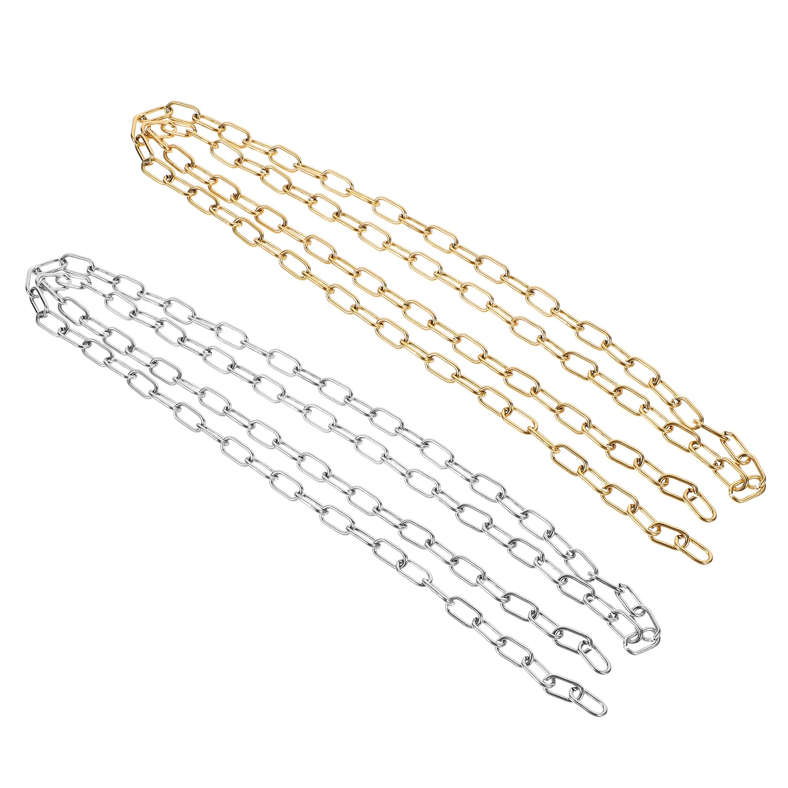 2 Rolls Premium Stainless Steel Interlocking Chain for DIY Jewelry Necklace Making Craft Projects Link Chain Supply