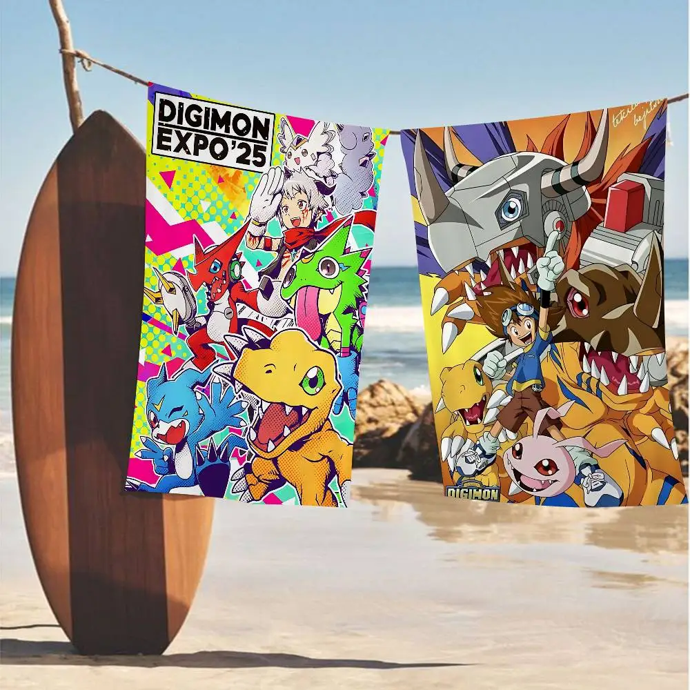Virtual Pet Series D-Digimon Microfiber Beach Towel Absorbent Quick dry Soft Yoga Swimming Resort Mountain Climbing Towel