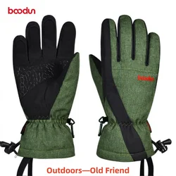 New Boodun Professional Snowboard Ski Gloves Waterproof Men Women Winter Warm Snow -30 degree Skiing Cycling Gloves Touch Phone