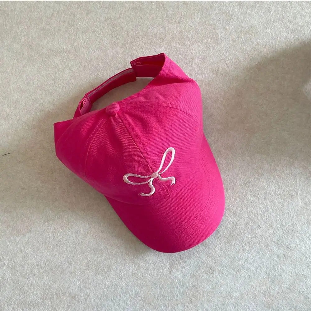 

Korean Style Half Empty Top Hat Bow Shading Hat Summer Kid Sunhat Anti-UV Sun Hat No Top Beach Hat Children's Visor Hat Baby